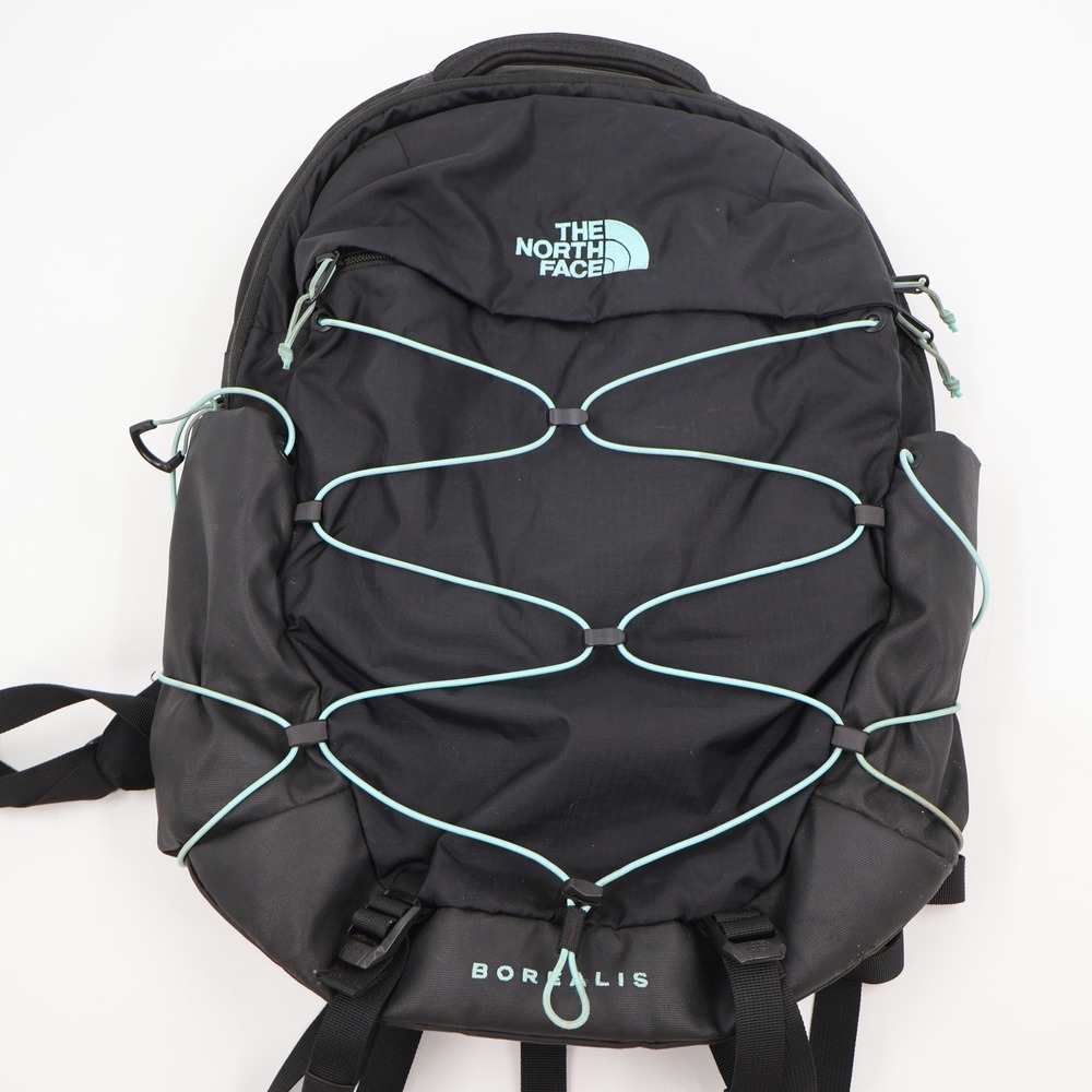 The North Face Borealis Backpack Unisex OS Black Mint Green Bungee Laptop Bag
